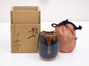 京焼　桶谷定一造　肩衝茶入　□z